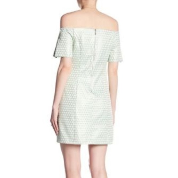 Laundry by Shelli Segal Off The Shoulder Metallic Short Sleeve Dress ,Size 0,NEW - Picture 2 of 9